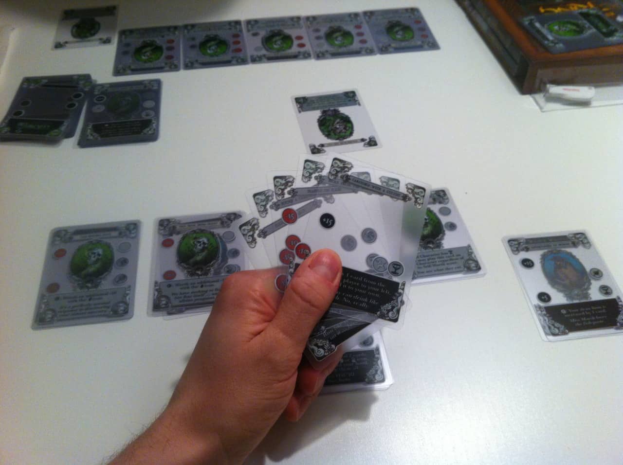 Gloom hand full of cards