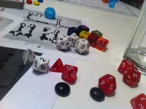 The Savage World of Solomon Kane red and white dice