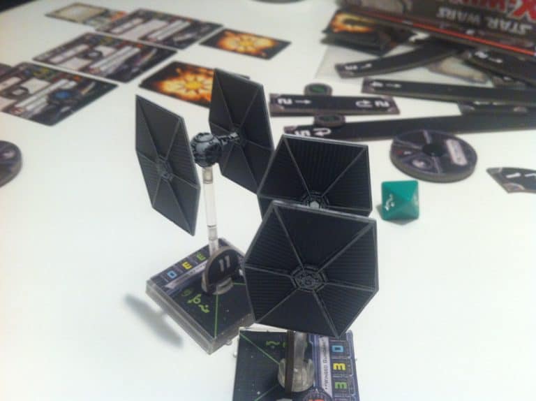 X-Wing Miniatures tie fighters crashing